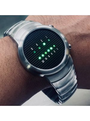 01 The One Binary LED Watch, SAMUI MOON - Green Custom