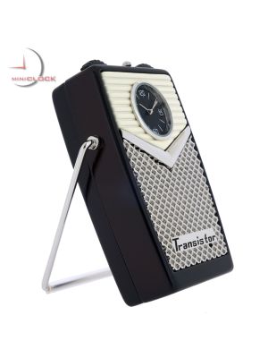 TRANSISTOR RADIO VINTAGE STYLE MINIATURE COLLECTIBLE MINI CLOCK GIFT