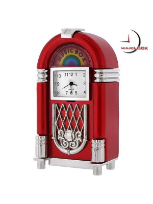 JUKEBOX MINIATURE MUSIC VINTAGE STYLE COLLECTIBLE MINI CLOCK GIFT IDEA 