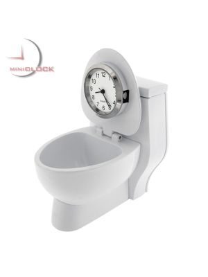 TOILET MINIATURE COLLECTIBLE DESKTOP BATHROOM MINI CLOCK 