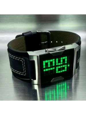BOXY LED Watch - Dot Matrix CW Green