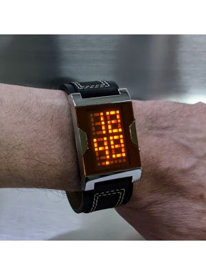 boxy led watch orange 