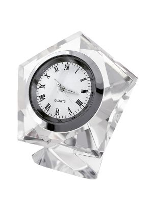 PENTAGON CRYSTAL DESK CLOCK MINICLOCK