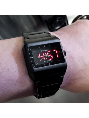 LWS SHADOW WATCH STAINLESS STEEL DUAL TIMEZONE HYBRID ANALOG LED UNISEX JAPANESE WATCHES 