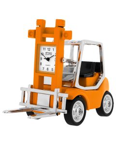 Miniature Clock, Collectible Orange FORKLIFT Truck