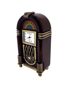 JUKEBOX MINIATURE MUSIC VINTAGE STYLE COLLECTIBLE MINI CLOCK GIFT IDEA