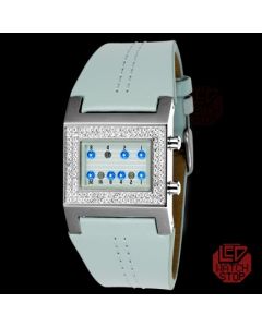 Binary LED Watch, KERALA TRANCE - Ladies - Blue