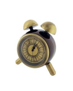 TWIN BELL MINIATURE VINTAGE STYLE MOCK ALARM COLLECTIBLE MINI CLOCK