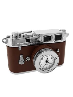 CAMERA 35MM MINIATURE VINTAGE STYLE PHOTOGRAPHY COLLECTIBLE MINI CLOCK