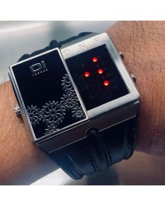 01 THE ONE SLIDER - Dual Time watch - Cog Pattern