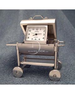 Deluxe Steel Barbecue Grill BBQ Mini Clock