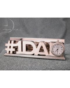 Mini Clock, Word Sign Business Card Holder - #1 DAD