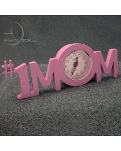 Mini Clocks, Miniature PINK #1 MOM ALARM CLOCK