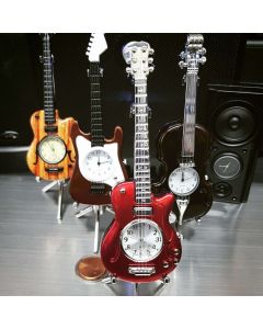 ELECTRIC GUITAR MINIATURE LES PAUL STYLE MUSICIAN COLLECTIBLE DESKTOP MINI CLOCK