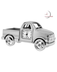 Miniature Clocks, Silver Work Pickup Truck Mini Clock
