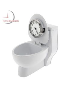 TOILET MINIATURE COLLECTIBLE DESKTOP BATHROOM MINI CLOCK 