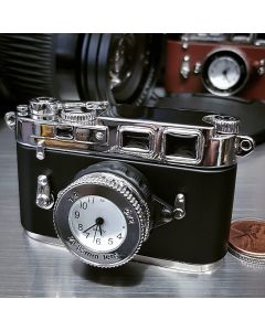 CAMERA 35MM MINIATURE VINTAGE STYLE PHOTOGRAPHY COLLECTIBLE MINI CLOCK
