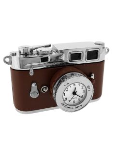 CAMERA 35MM MINIATURE VINTAGE STYLE PHOTOGRAPHY COLLECTIBLE MINI CLOCK