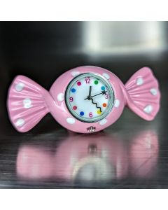 PINK CANDY BON BON MINI CLOCK GIFT MINIATURE DESK CLOCK