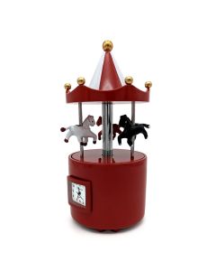MINIATURE VINTAGE CAROUSEL DESK CLOCK 