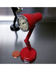 DESK LAMP MINIATURE OFFICE WORKSPACE FURNITURE COLLECTIBLE MINI CLOCK GIFT