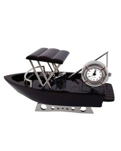 FISHING BOAT MINIATURE TRAWLER COLLECTIBLE MARINE COLLECTIBLE MINI CLOCK GIFT IDEA 