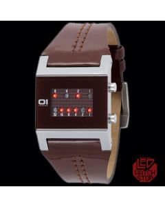 Binary LED Watch, KERALA TRANCE - Ladies - Brown