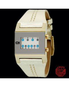 Binary LED Watch, KERALA TRANCE - Ladies - Gold