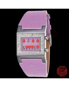 Binary LED Watch, KERALA TRANCE - Ladies - Lavender
