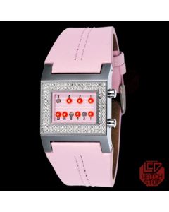 Binary LED Watch, KERALA TRANCE - Ladies - Pink