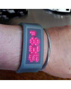 MATRIX CUFF - VERY RARE VINTAGE SCROLLING LED WATCH IN TRANSLUCENT GEL CASE