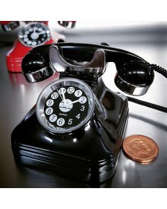 RETRO TELEPHONE VINTAGE STYLE MINIATURE PHONE COLLECTIBLE MINI CLOCK GIFT
