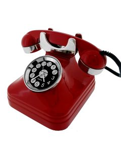 RETRO TELEPHONE VINTAGE STYLE MINIATURE PHONE COLLECTIBLE MINI CLOCK GIFT