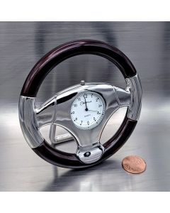 STEERING WHEEL MINIATURE SPORTS CAR COLLECTIBLE MINI CLOCK