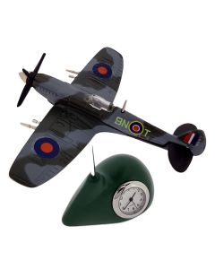 FIGHTER PLANE WW2 MINIATURE COLLECTIBLE AIRPLANE DESK CLOCK