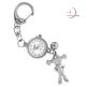 KEY CHAIN, Novelty Mini Clock LITTLE FIGURINE GIRL w/ Pigtails