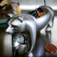 BEAR MINIATURE PAPERCLIP & NOTE HOLDER DESKTOP COLLECTIBLE MINI CLOCK