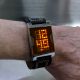 boxy led watch orange 