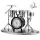 DRUM SET MINIATURE DRUMMER'S KIT COLLECTIBLE MUSICIAN MINI CLOCK COOL GIFT IDEA