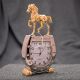 Mini Clock, Extraordinary 2 tone Horse & Shoe