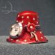 Miniature Clocks, Fancy Rhinestone Red Hat Mini Clock