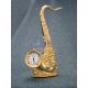 Miniature Clock, Mini Gold Saxaphone #2