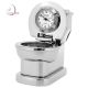 Miniature Clock, Chrome TOILET Paperweight