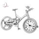 Miniature Clock, Full Suspension Silver MOUNTAIN BIKE