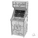 Mini Clock, Retro Video ARCADE GAME: UFO ATTACK - Silver