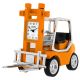 Miniature Clock, Collectible Orange FORKLIFT Truck