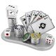 POKER TEXAS HOLDEM CARDS MINIATURE SPADES ROYAL FLUSH MINI CLOCK