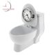 TOILET MINIATURE COLLECTIBLE DESKTOP BATHROOM MINI CLOCK 