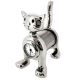 SPRING CAT MINI CLOCK BIZ CARD MEMO HOLDER COLLECTIBLE DESKTOP GIFT
