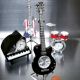 ELECTRIC GUITAR MINIATURE LES PAUL HOLLOW BODY MUSIC COLLECTIBLE MINI CLOCK